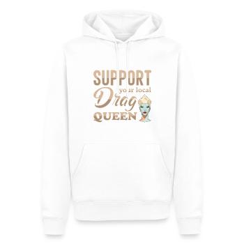 Unterstützen Sie Ihren lokalen Drag Queen Pride - Männer Premium Bio Hoodie - Weiß - Vorne - Nico (187cm)