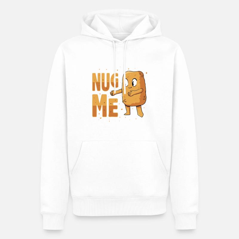 Nug Me Chicken Nuggets - Sweat à capuche Premium bio Homme - blanc