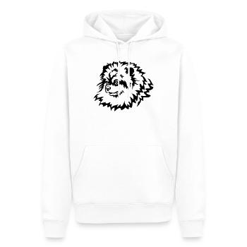 Zwergspitz Kopf - Männer Premium Bio Hoodie - Weiß - Vorne - Nico (187cm)