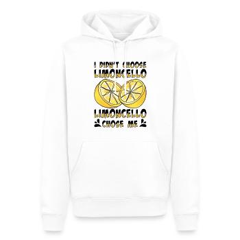 Amateur de limoncello italien - Sweat à capuche Premium bio Homme - blanc - Devant - Nico (187cm)