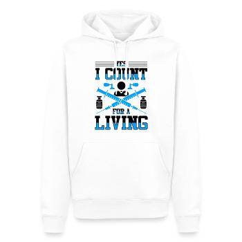 Anesthésiste Anesthésiste Anesthésiologie Anesthésiste - Sweat à capuche Premium bio Homme - blanc - Devant - Nico (187cm)