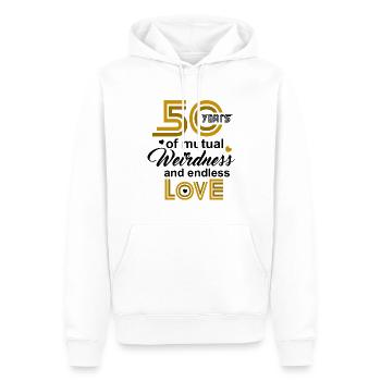 50. Anniversaire de mariage Mari Femme Relation de mariage - Sweat à capuche Premium bio Homme - blanc - Devant - Nico (187cm)