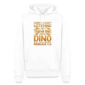 Mon dinosaure préféré est la pépite - Sweat à capuche Premium bio Homme - blanc - Devant - Nico (187cm)