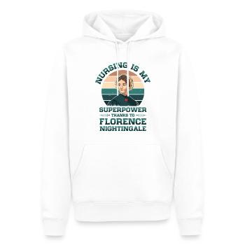 Krankenschwester Florence Nightingale Medizinische - Männer Premium Bio Hoodie - Weiß - Vorne - Nico (187cm)