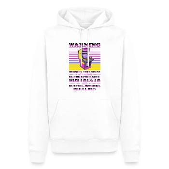 Video Players Retro Gamer Gaming Classic 80s - Men’s Premium Organic Hoodie - white - Front - Nico (187cm)