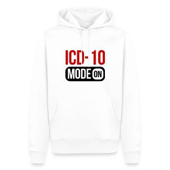 Codeur médical Profession Médical - Sweat à capuche Premium bio Homme - blanc - Devant - Nico (187cm)