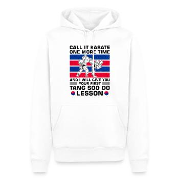 Cadeau Tang Soo Do - Sweat à capuche Premium bio Homme - blanc - Devant - Nico (187cm)