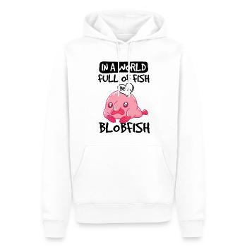 Biologiste marin Poissons d’eau profonde Blob Océan - Sweat à capuche Premium bio Homme - blanc - Devant - Nico (187cm)
