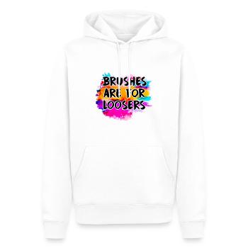 Peintre Toile Liquide Peinture Art Peinture - Sweat à capuche Premium bio Homme - blanc - Devant - Nico (187cm)
