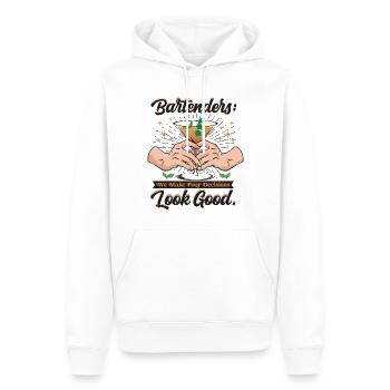 Décision de versement - Sweat à capuche Premium bio Homme - blanc - Devant - Nico (187cm)