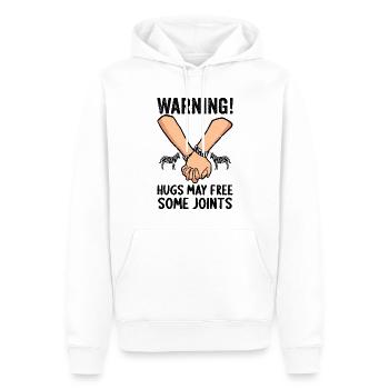 Zebra Stripes EDS Awareness Ribbon Ehler Danlos - Männer Premium Bio Hoodie - Weiß - Vorne - Nico (187cm)