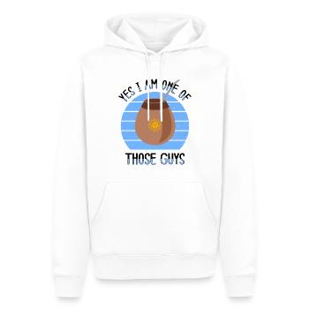 Drapeau de l’Argentine Thé yerba maté argentin - Sweat à capuche Premium bio Homme - blanc - Devant - Nico (187cm)
