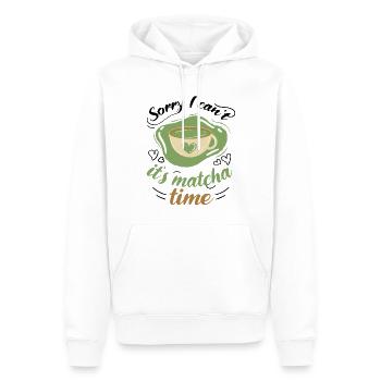 Amateurs de thé vert Boisson japonaise Matcha Latte - Sweat à capuche Premium bio Homme - blanc - Devant - Nico (187cm)