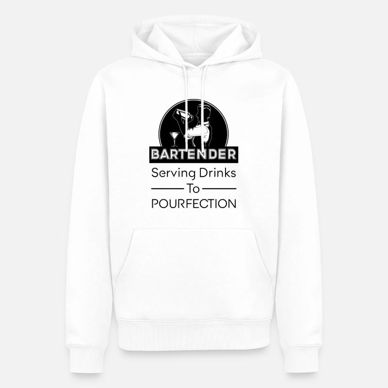 Bartender Mixologist Alcohol Drinks Bartender - Men’s Premium Organic Hoodie - white
