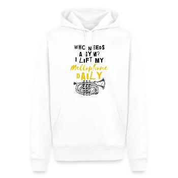 Mellophonist, Musical Instrument Orchestra, - Men’s Premium Organic Hoodie - white - Front - Nico (187cm)