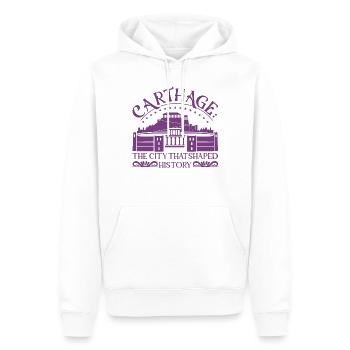 Karthago: Die Stadt, die die Geschichte prägte - Männer Premium Bio Hoodie - Weiß - Vorne - Nico (187cm)