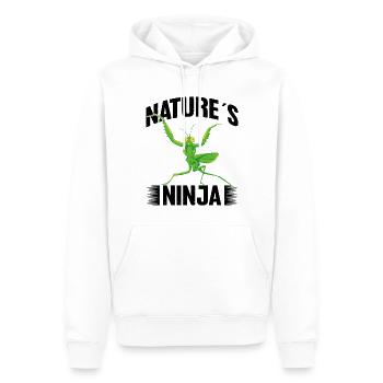 Insecte Entomologiste Entomologie Mante religieuse - Sweat à capuche Premium bio Homme - blanc - Devant - Nico (187cm)