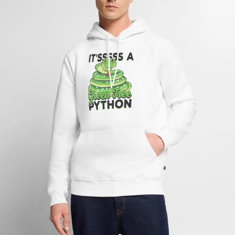 It'sssss a Green Tree Python Men’s Premium Organic Hoodie