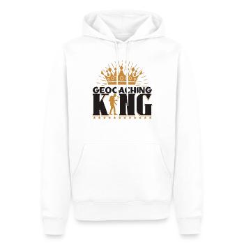 Roi du géocaching - Sweat à capuche Premium bio Homme - blanc - Devant - Nico (187cm)