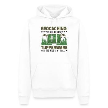 Wo es ein Nervenkitzel ist, Tupperware in freier Wildbahn zu finden. - Männer Premium Bio Hoodie - Weiß - Vorne - Nico (187cm)
