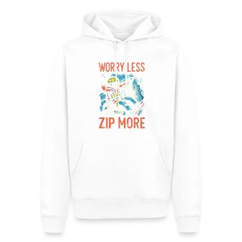 Tyrolienne Sports Extrêmes - Sweat à capuche Premium bio Homme - blanc - Devant - Nico (187cm)