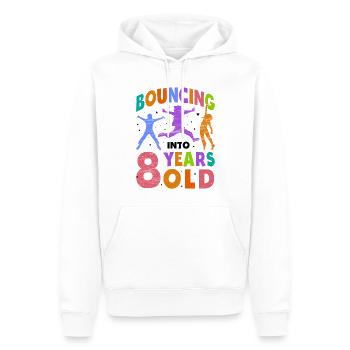 Trampoline Lover 8e anniversaire Party Jumping - Sweat à capuche Premium bio Homme - blanc - Devant - Nico (187cm)