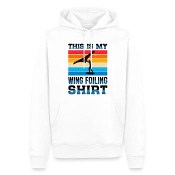 Wingsurfing Foil Wing Wing Boarding Wing Foiling - Männer Premium Bio Hoodie - Weiß - Vorne - Nico (187cm)