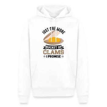 Moules Fruits de mer - Sweat à capuche Premium bio Homme - blanc - Devant - Nico (187cm)