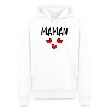 MAMA - Männer Premium Bio Hoodie - Weiß - Vorne - Nico (187cm)