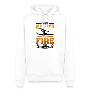 Bâton de feu Danse du feu Danseur de feu Danseur de feu - Sweat à capuche Premium bio Homme - blanc - Devant - Nico (187cm)