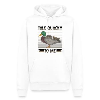 Canard colvert - Sweat à capuche Premium bio Homme - blanc - Devant - Nico (187cm)