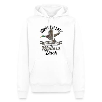 Canard colvert - Sweat à capuche Premium bio Homme - blanc - Devant - Nico (187cm)