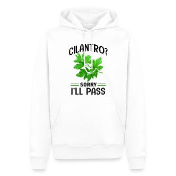 Anti Koriander - Männer Premium Bio Hoodie - Weiß - Vorne - Nico (187cm)