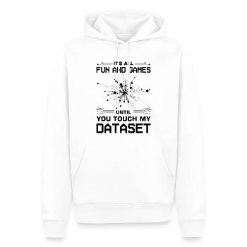 Machine Learning Algorithmen KI Datenanalyst - Männer Premium Bio Hoodie - Weiß - Vorne - Nico (187cm)