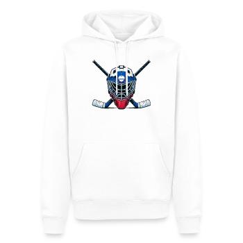 Eishockey Slowenien Flaggen Helm Sport - Männer Premium Bio Hoodie - Weiß - Vorne - Nico (187cm)