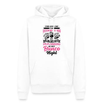 Soirée de jeu Bunco Squad Bunco Dice Bunco - Sweat à capuche Premium bio Homme - blanc - Devant - Nico (187cm)