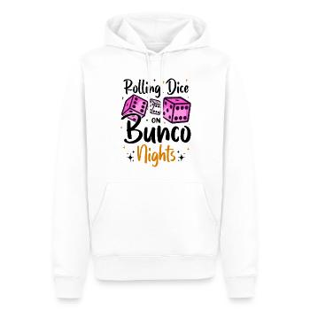 Soirée de jeu Bunco Squad Bunco Dice Bunco - Sweat à capuche Premium bio Homme - blanc - Devant - Nico (187cm)