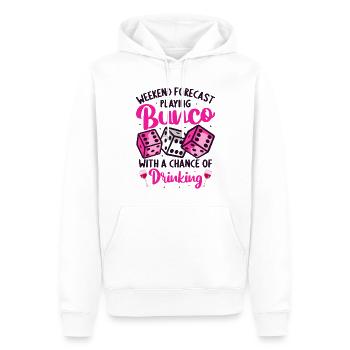 Soirée de jeu Bunco Squad Bunco Dice Bunco - Sweat à capuche Premium bio Homme - blanc - Devant - Nico (187cm)