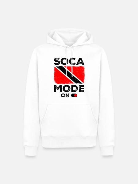 Soca Trinité-et-Tobago - Sweat à capuche Premium bio Homme - blanc