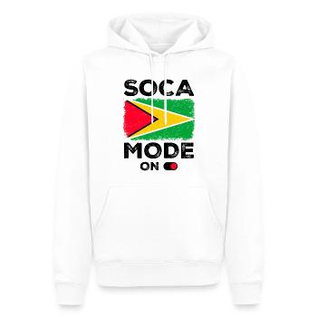 Soca Dance Guyane - Sweat à capuche Premium bio Homme - blanc - Devant - Nico (187cm)