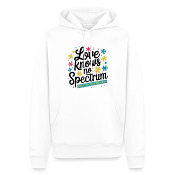 Liebe kennt kein Spektrum Autismus-Bewusstsein - Männer Premium Bio Hoodie - Weiß - Vorne - Nico (187cm)