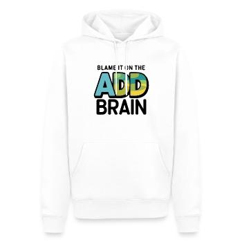 Aufmerksamkeitsdefizit Hyperaktivitätsstörung ADS - Männer Premium Bio Hoodie - Weiß - Vorne - Nico (187cm)