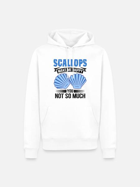 Seashell Shell Collector Scallop - Men’s Premium Organic Hoodie - white
