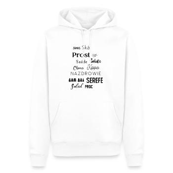 Cheers Prost Salute - Männer Premium Bio Hoodie - Weiß - Vorne - Nico (187cm)