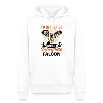 Dicton de Faucon Fauconnier - Sweat à capuche Premium bio Homme - blanc - Devant - Nico (187cm)