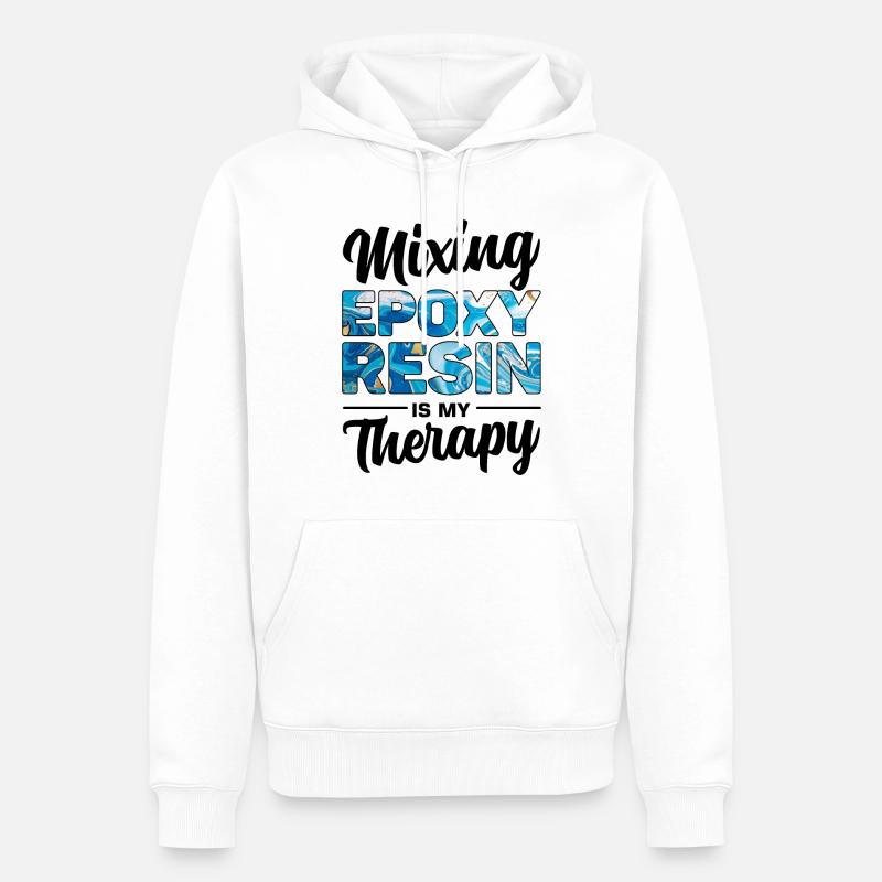 Witziger Epoxidharz Spruch - Männer Premium Bio Hoodie - Weiß