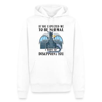 s’attendait à ce que je sois normal, je dois te décevoir - Sweat à capuche Premium bio Homme - blanc - Devant - Nico (187cm)