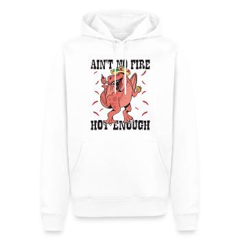 Il n’y a pas de feu assez chaud - Sweat à capuche Premium bio Homme - blanc - Devant - Nico (187cm)