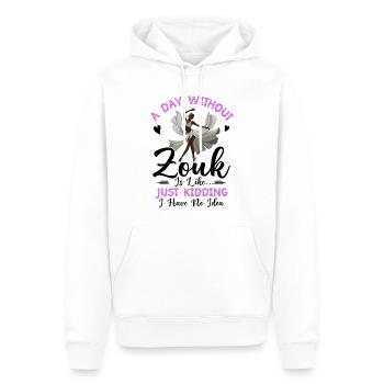 Witziger Zouk Tänzer Spruch - Männer Premium Bio Hoodie - Weiß - Vorne - Nico (187cm)