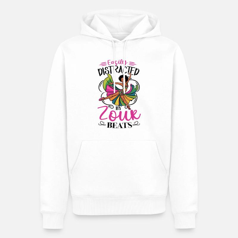 Witziger Zouk Tänzer Spruch - Männer Premium Bio Hoodie - Weiß